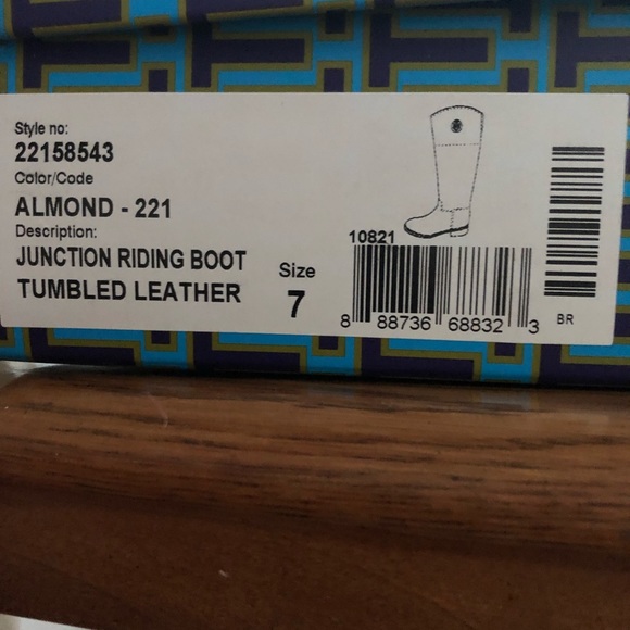 Tory Burch junction riding boot in Almond - Picture 3 of 5